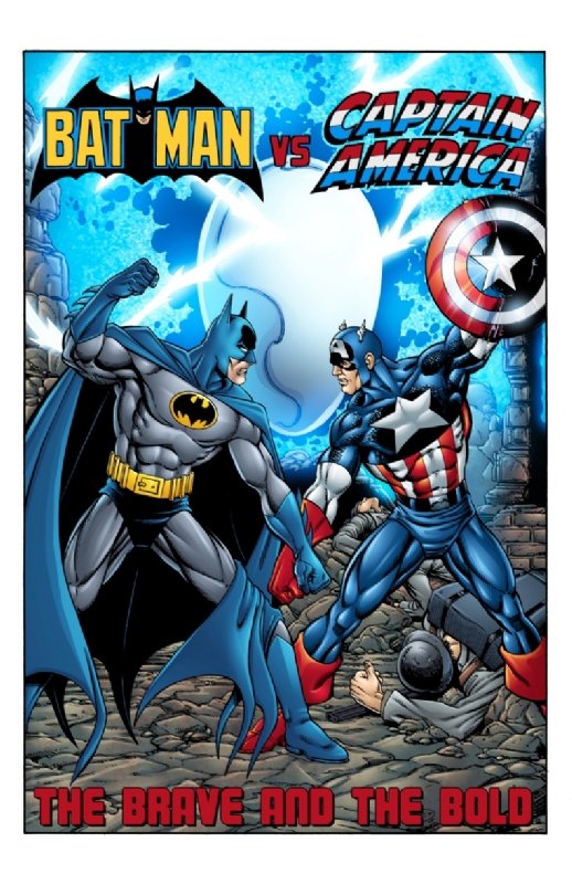 Batman VS Captain America (fc), in Mitch Ballard's MLBart 63 Comic Art  Gallery Room