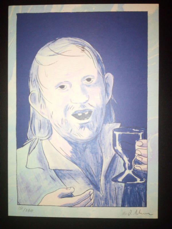 Exlibris Olivier Schrauwen Guy Retrato De Un Bebedor In Juan Luis Iglesias S Sketches And Signed Books Comic Art Gallery Room