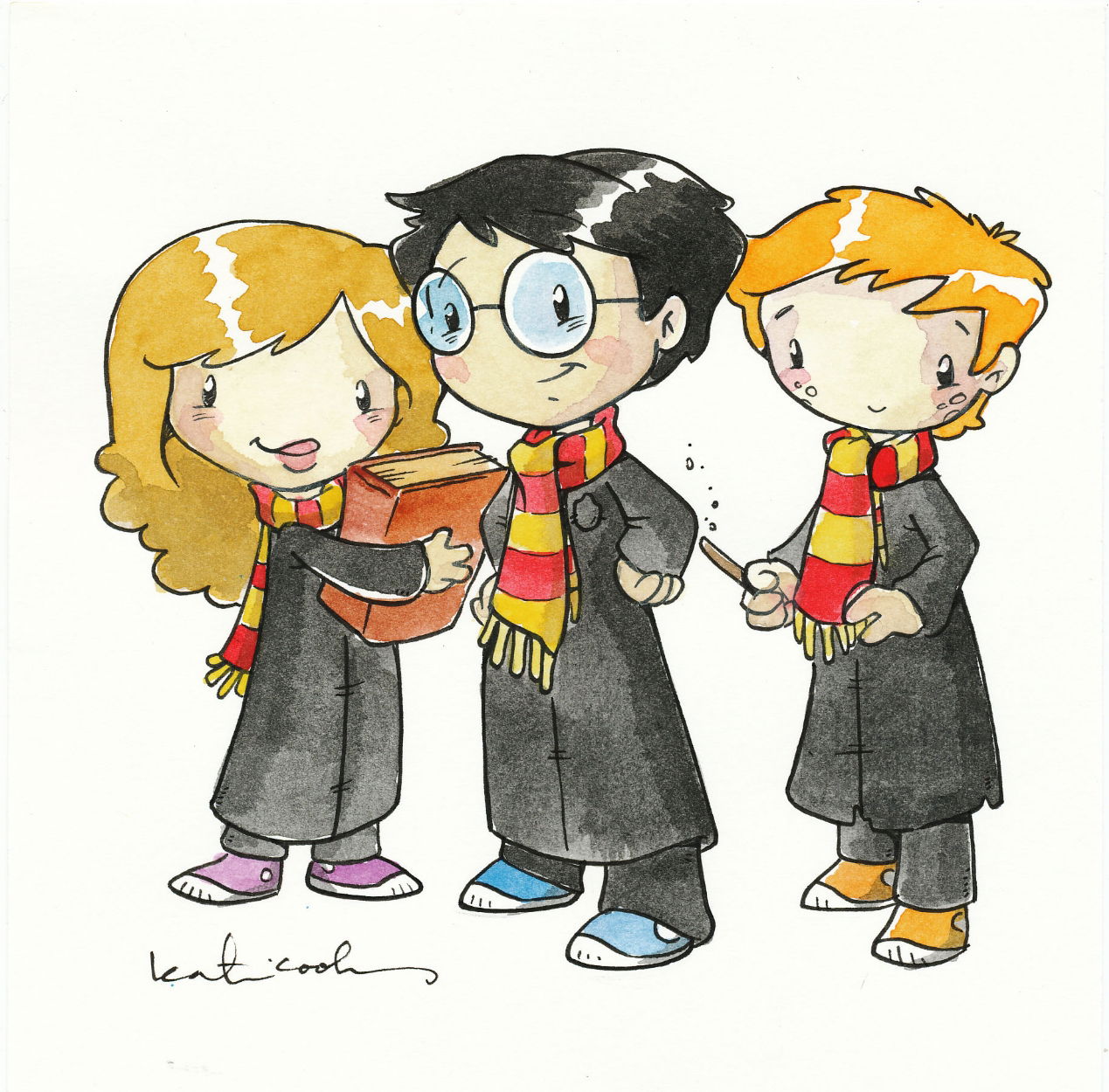 Cook - Hermoine Granger, Harry Potter, And Ron Weasley, In Alex K.'s 