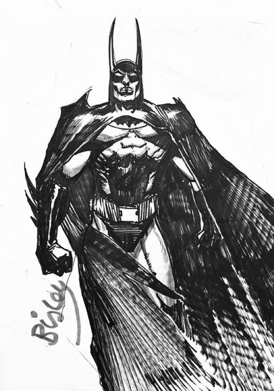 Bisley - Batman Sketch, in Alex K.'s Batman Comic Art Gallery Room