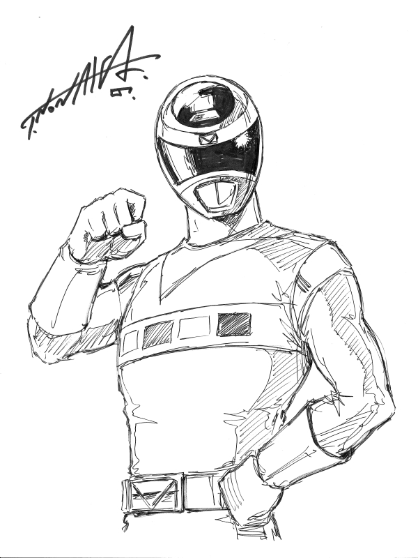 Red Ranger from Power Rangers Coloring Page  Easy Drawing Guides