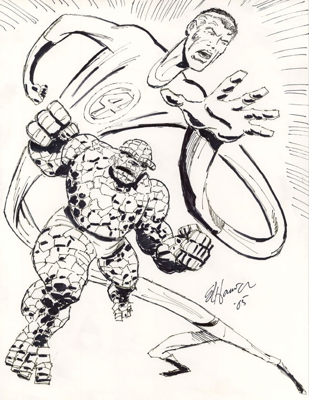 Mr. Fantastic & the Thing Sketch - Ed Hannigan, in Gary S's HANNIGAN ...