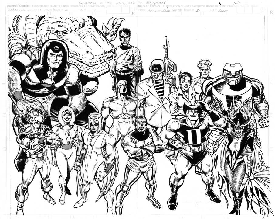 Marvel Universe Update #2 Wrap Around COVER - Ron Frenz, in Gary S's ...