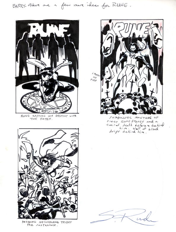 Rune Cover Sketches - Steve Rude, in Gary S's RUDE, Steve Comic Art ...