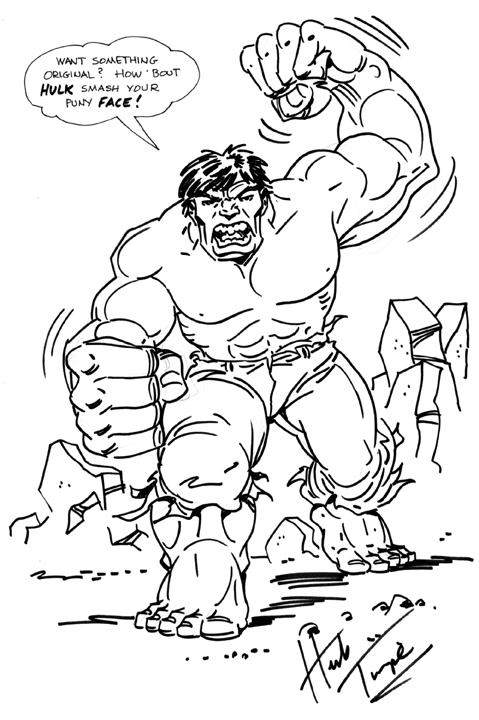 Hulk Sketch - Herb Trimpe, in Gary S's TRIMPE, Herb Comic Art Gallery Room