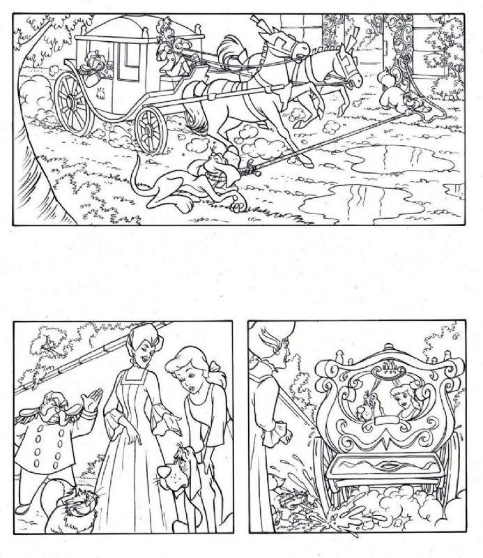 DISNEY'S CINDERELLA ORIGINAL INKED PAGE BY MIGUEL SANCHEZ DISNEY & ME ...