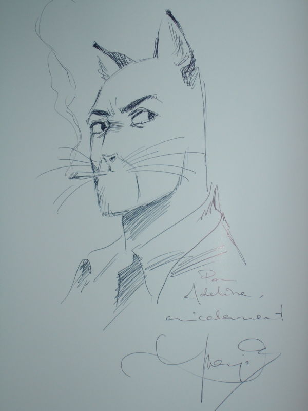 Dédicace Guarnido pour Blacksad, in adeline hal's Juanjo Guarnido Comic ...