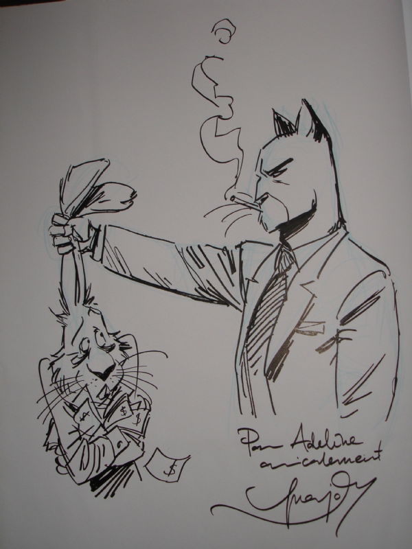 Dédicace Guarnido pour Blacksad, in adeline hal's Juanjo Guarnido Comic ...