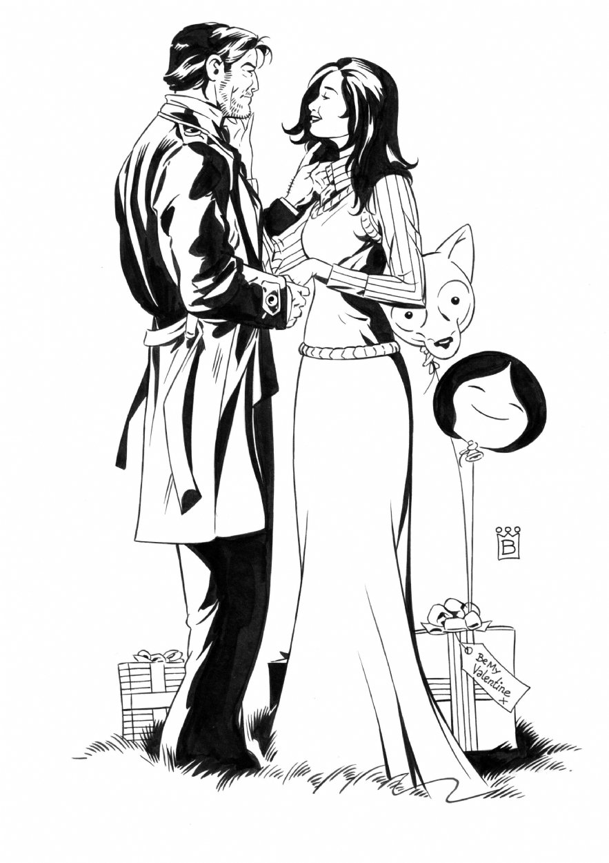 Snow White And Bigby Wolf Valentines Day Commission In Michal Shelegs Mark Buckingham Comic 