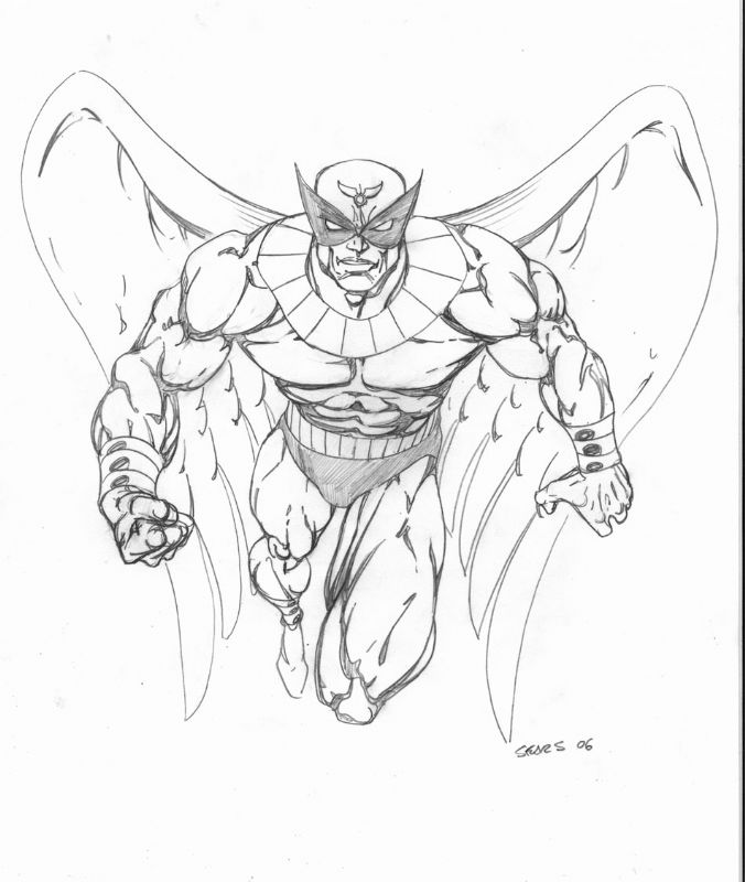 Birdman, in Darrin Wiltshire's Bart Sears Comic Art Gallery Room