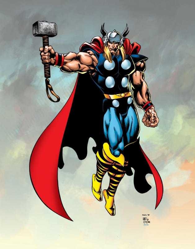 The Mighty Thor, in Darrin Wiltshire's Mike Atiyeh - Colour Commissions  Comic Art Gallery Room