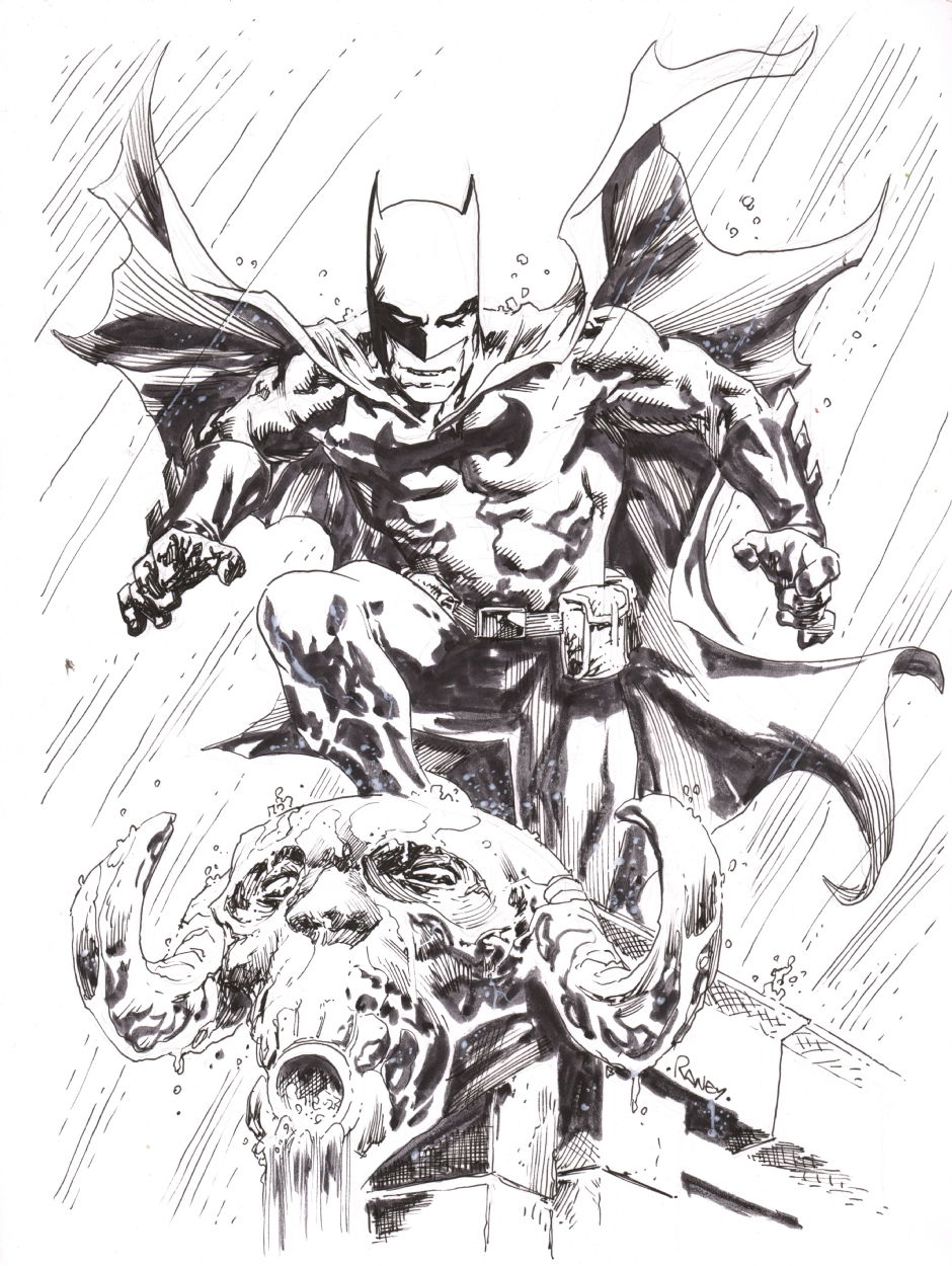 Batman on gargoyle illo - Tom Raney, in Ivan Costa's Batman Comic Art ...