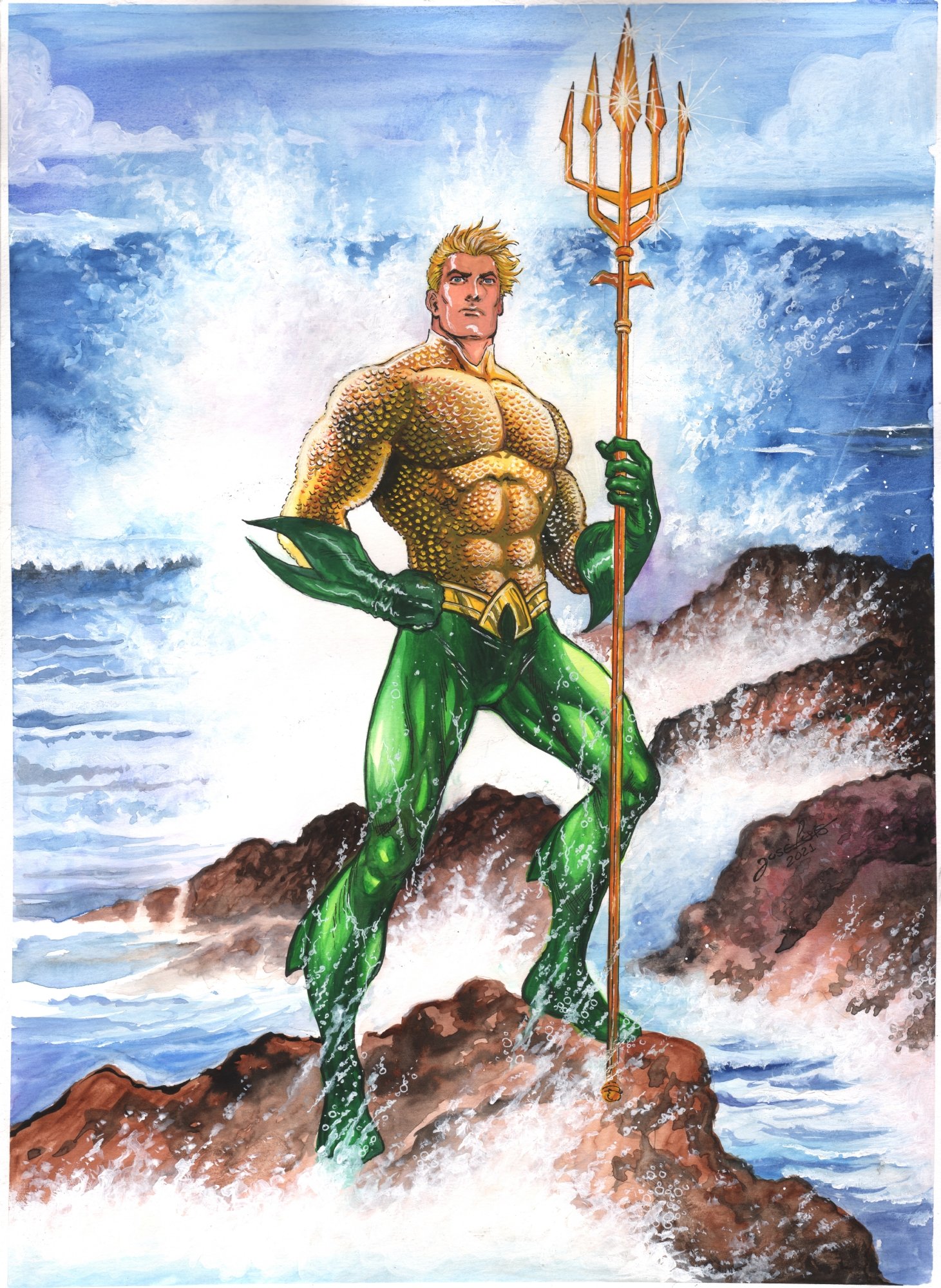 Aquaman comic art