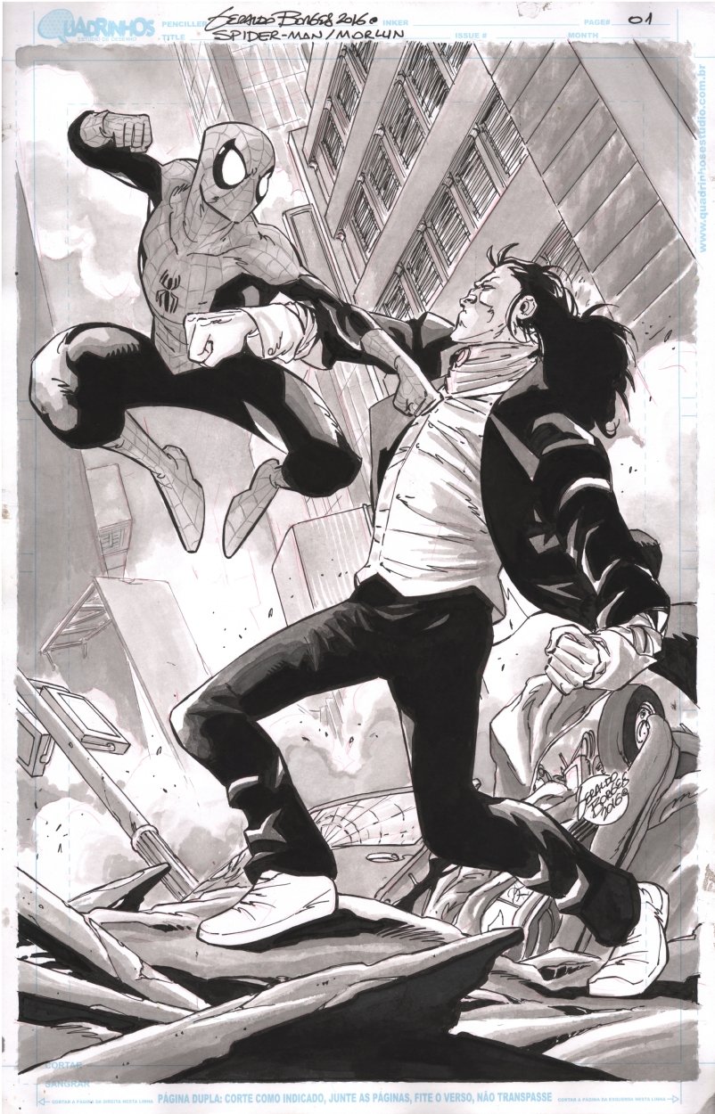 Spider-Man vs Morlun illo - Geraldo Borges, in Ivan Costa's Marvel Comics  Comic Art Gallery Room