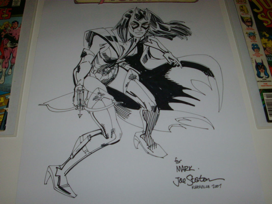 The Huntress, In Mark Tamborski's Art By Joe Staton Comic Art Gallery Room