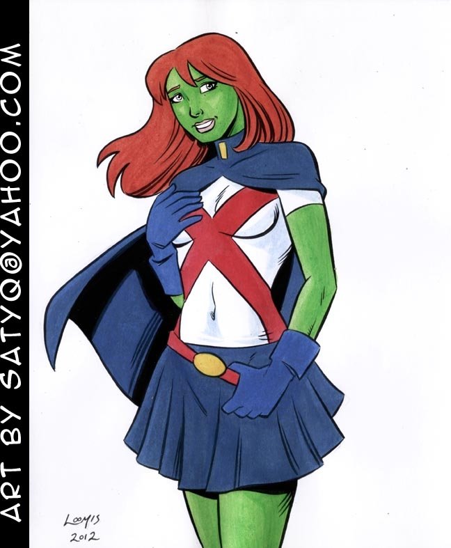 Miss Martian Young Justice Teen Titans, in Jerry Loomis's DC Pinups by ...