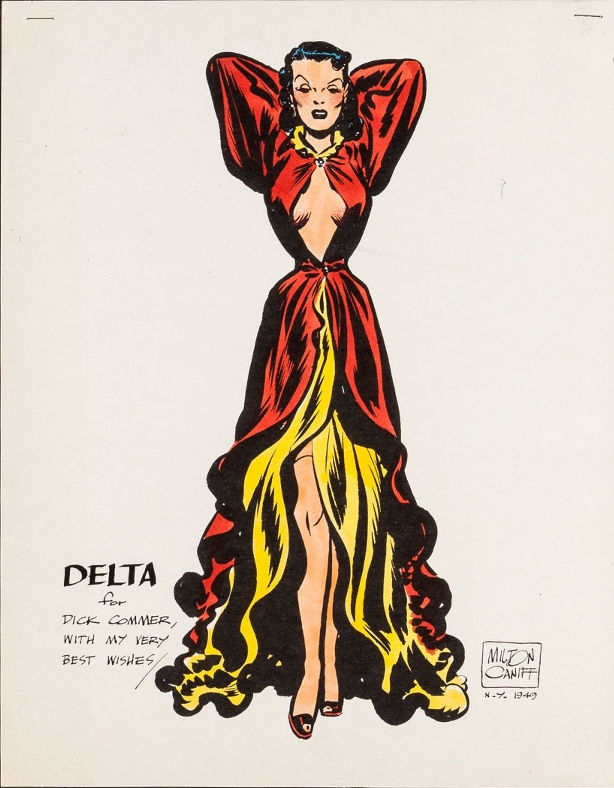 Delta hand colored and dedicated print by Milton Caniff, in Jeff Singh ...