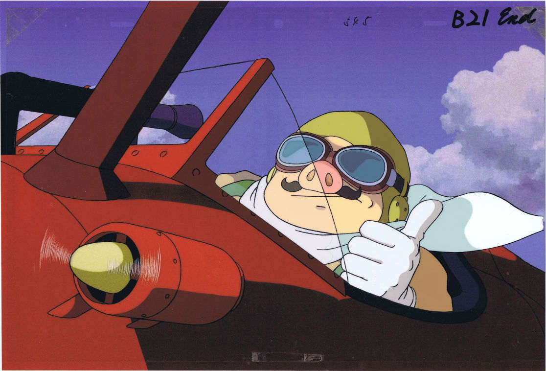 Porco Rosso Cel Studio Ghibli and Miyazaki, in Jeff Singh's Art - Other - Anime  Cels Comic Art Gallery Room