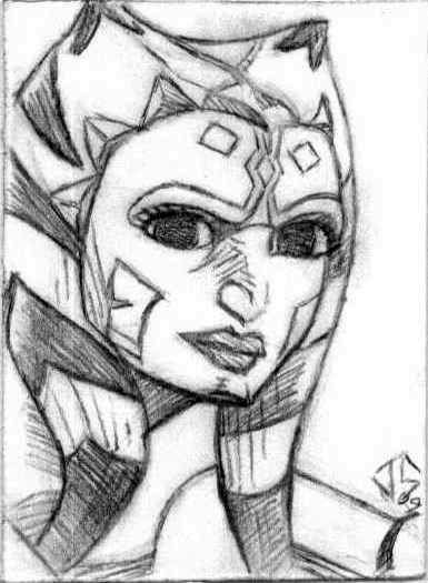 Clone Wars Ahsoka Tano, in Jason Shoemaker's Sketch Cards: PSC's - Star ...