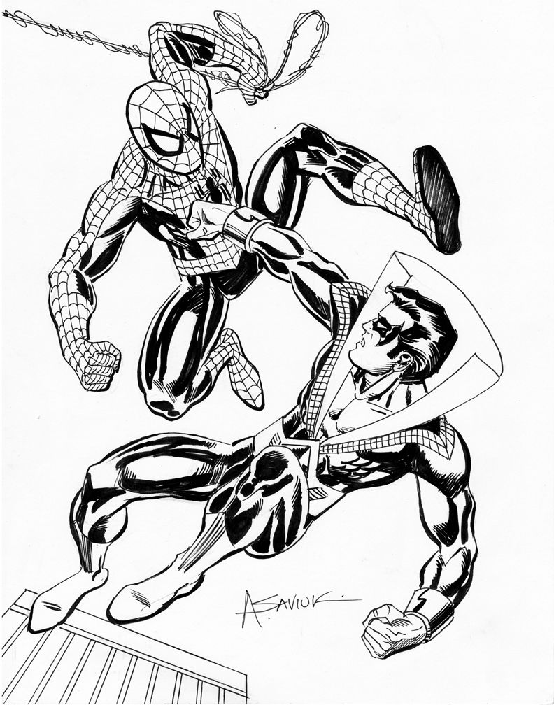 'Spider-Wing' Spider-Man & Nightwing by Alex Saviuk, in Jerry Livengood ...