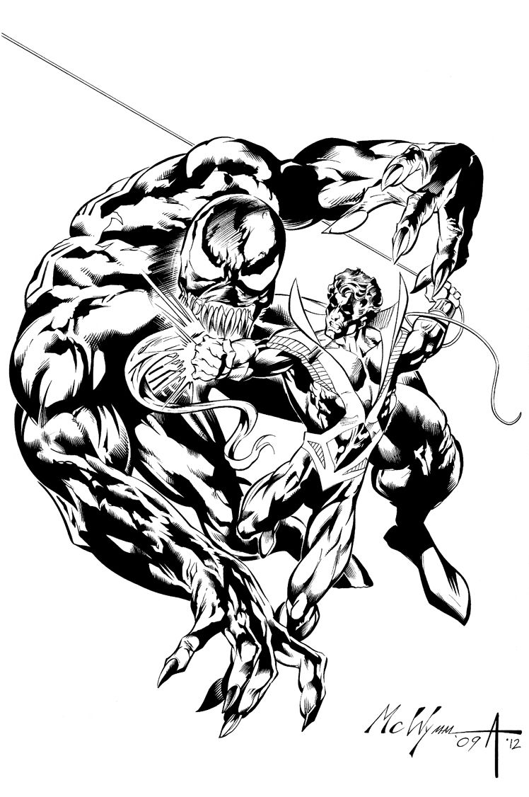 Nightwing vs Venom, in Jerry Livengood's 