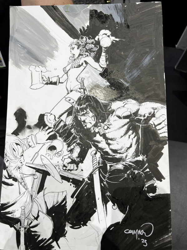 Conan And Red Sonja Commission In Joe Gonzalez S Cary Nord Comic Art Gallery Room