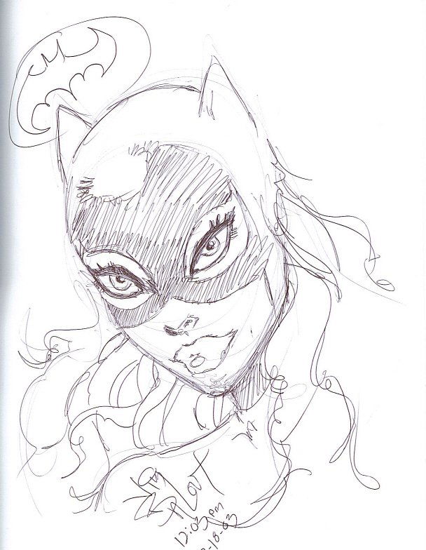 Jim Balent - Catwoman, in Joe Gonzalez's Con Sketch Books Comic Art ...