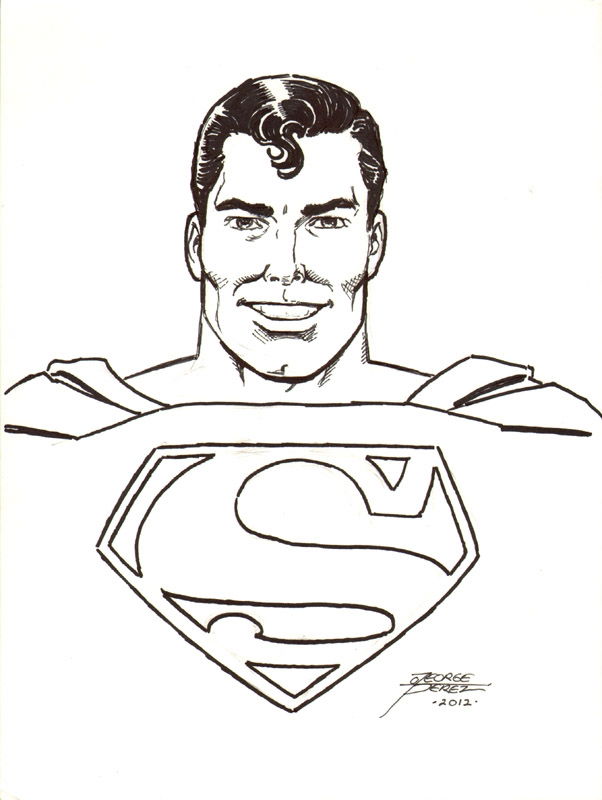 Superman by George Perez, in Derek D's George Perez artwork Comic Art ...