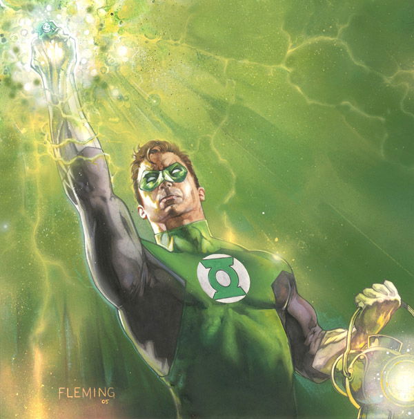 Green Lantern, in Jared Simmons's Fleming, Tom Comic Art Gallery Room