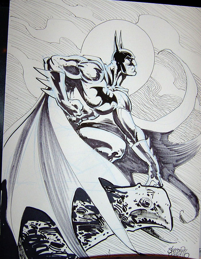 Batman, in Sergio Cariello's Commissions Comic Art Gallery Room