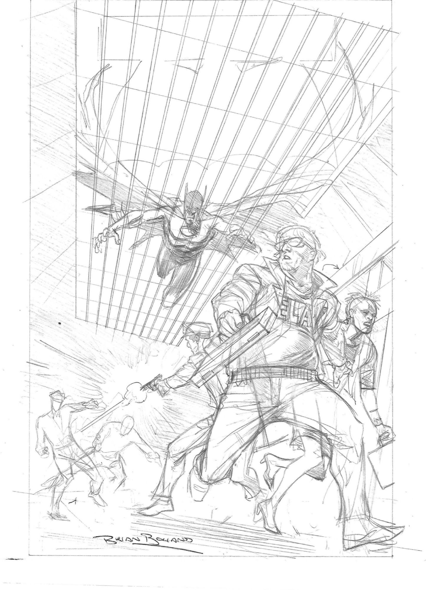 DC) Batman #401 pin-up page prelim, in Rob D.'s Brian Bolland Comic Art  Gallery Room