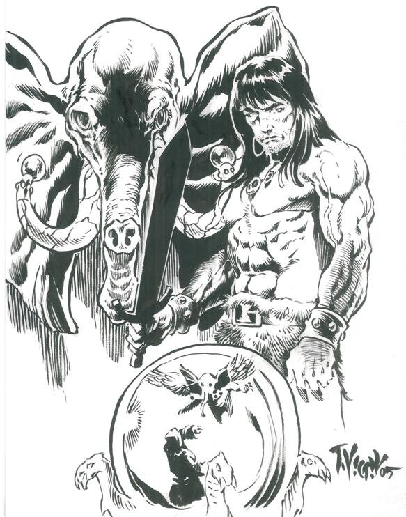 Conan Rogues in the House, in Tim Vigil's 2019 Comic Art Gallery Room