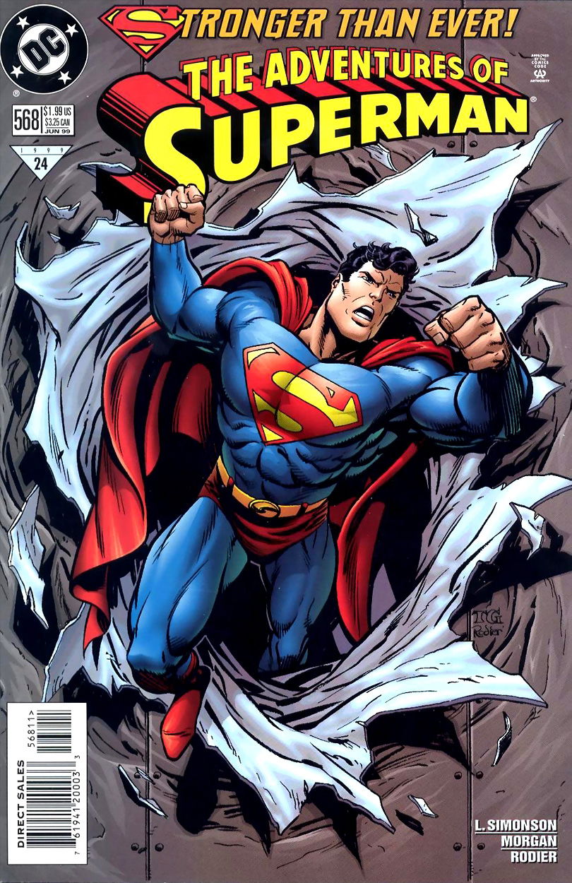 Adv Of Superman 568 Cover In Ruben Dacollectors Wanted Tom Grummett Superman Comic Art 0098