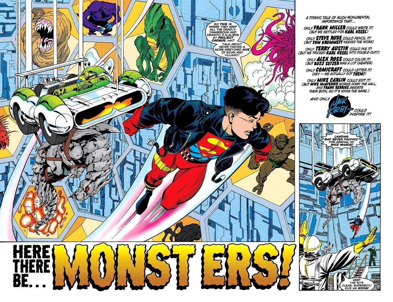 Superboy 56 P2and3 Double Splash In Ruben Dacollectors Wanted Tom Grummett Superboy Comic 9212