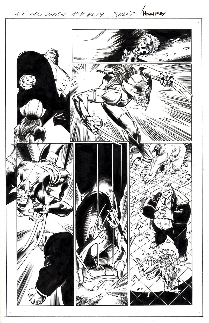 All New X Men 04 P 19 X 23 Vs The Blob In Ruben Dacollector S For Sale Sequential Art Comic Art Gallery Room