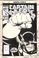Captain America Cover 354 - Kieron Dwyer, Comic Art
