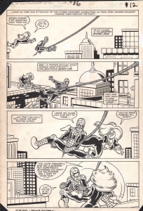 Spectacular Spider-Man (Issue 86 Page 12) featuring Black Cat and Spider-Man, Comic Art