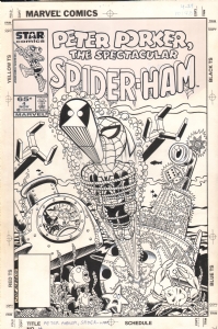 The Spectacular Spider-Ham Cover 4 - Jose Albelo, Comic Art