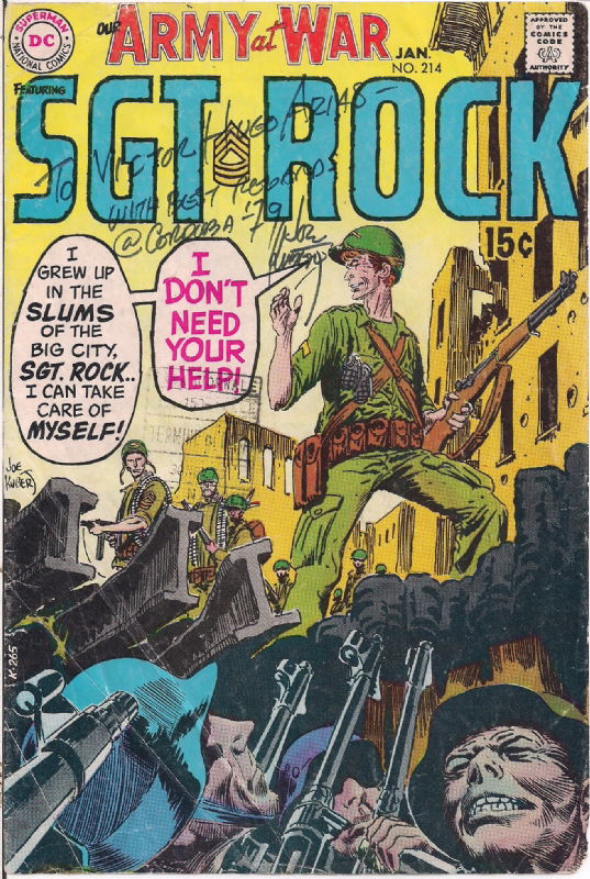 Cover Sgt. Rock , in M,B The collector's Joe Kubert Comic Art Gallery Room