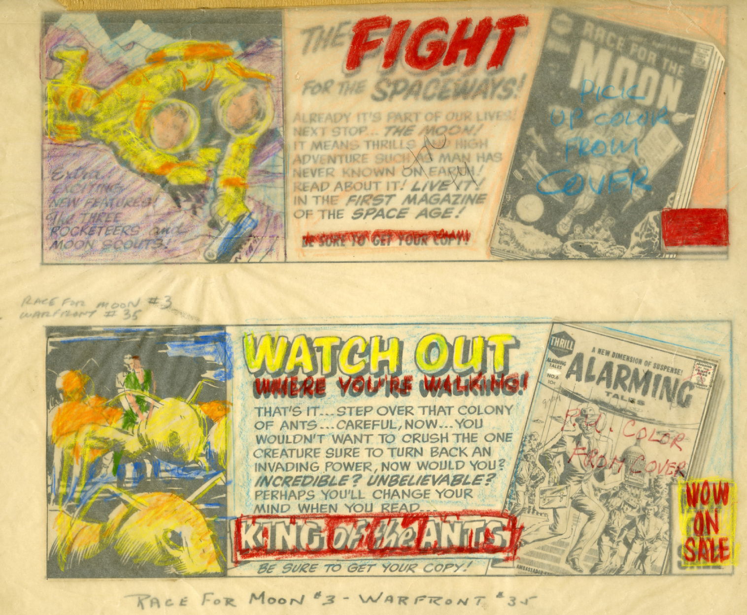Race for the Moon #3 advertisement, in John Sisson's Space Art Comic