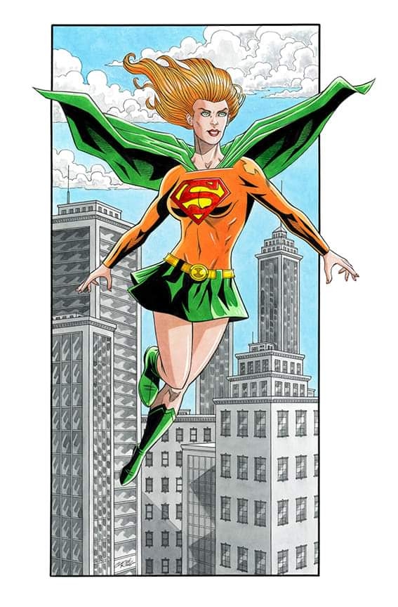 Supergirl, the red haired 1958 magical version conjured by