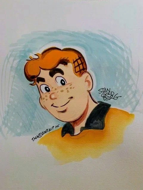 Archie watercolor portrait (2007), in Arthur Chertowsky's Artist - Stan ...