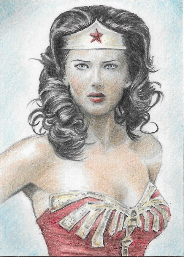Wonder Woman Sketch Card by David Duke