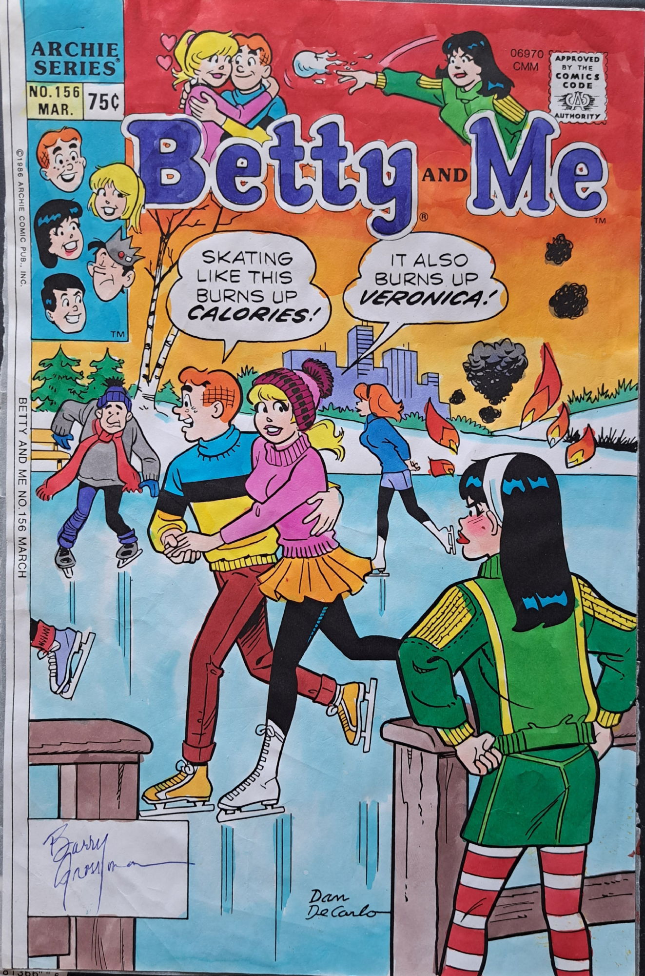 Betty and Me 156 (1987) cover color guide, in Arthur Chertowsky's ...