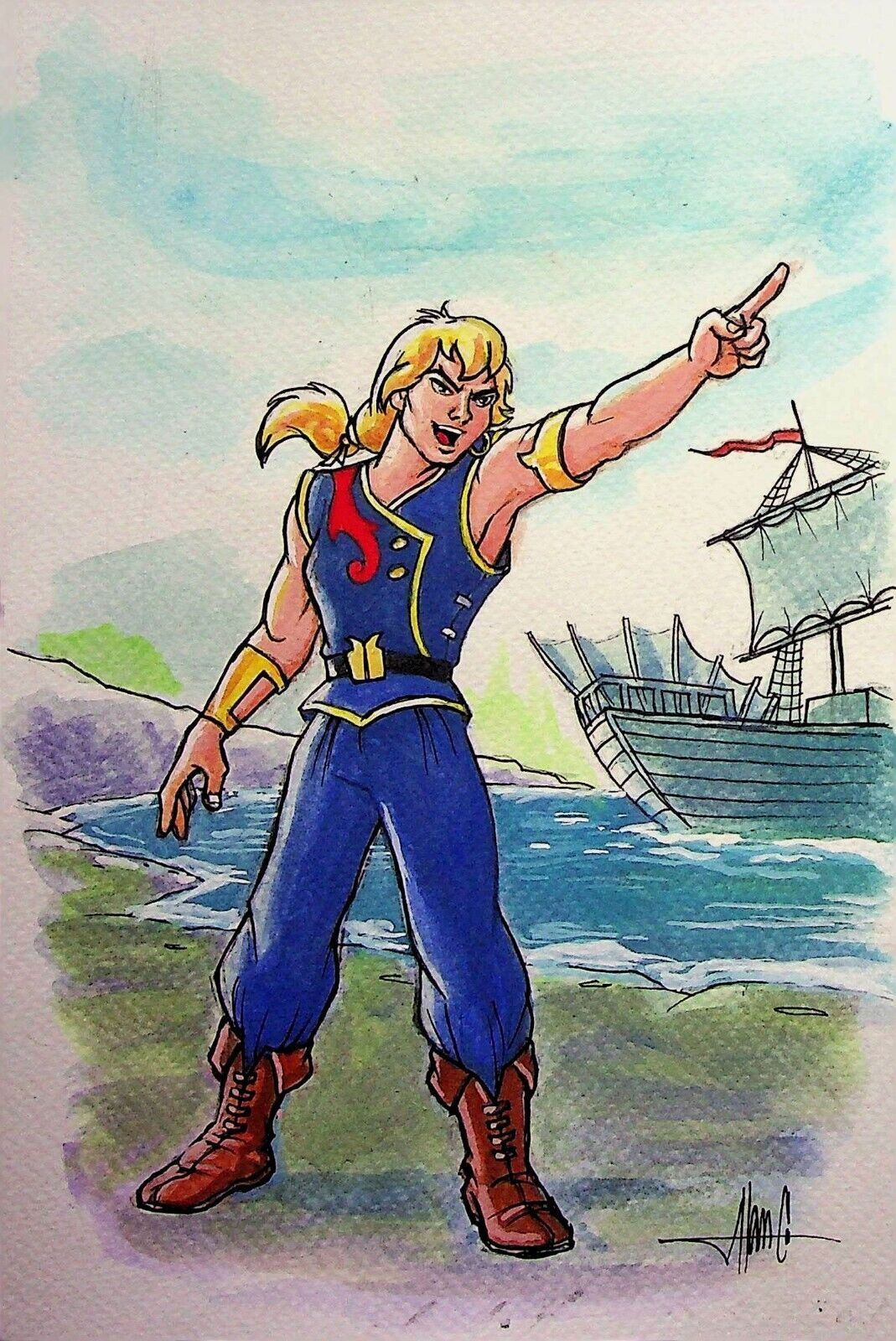 Ren on shore, Pirates of Dark Water cartoon, in Arthur Chertowsky's ...