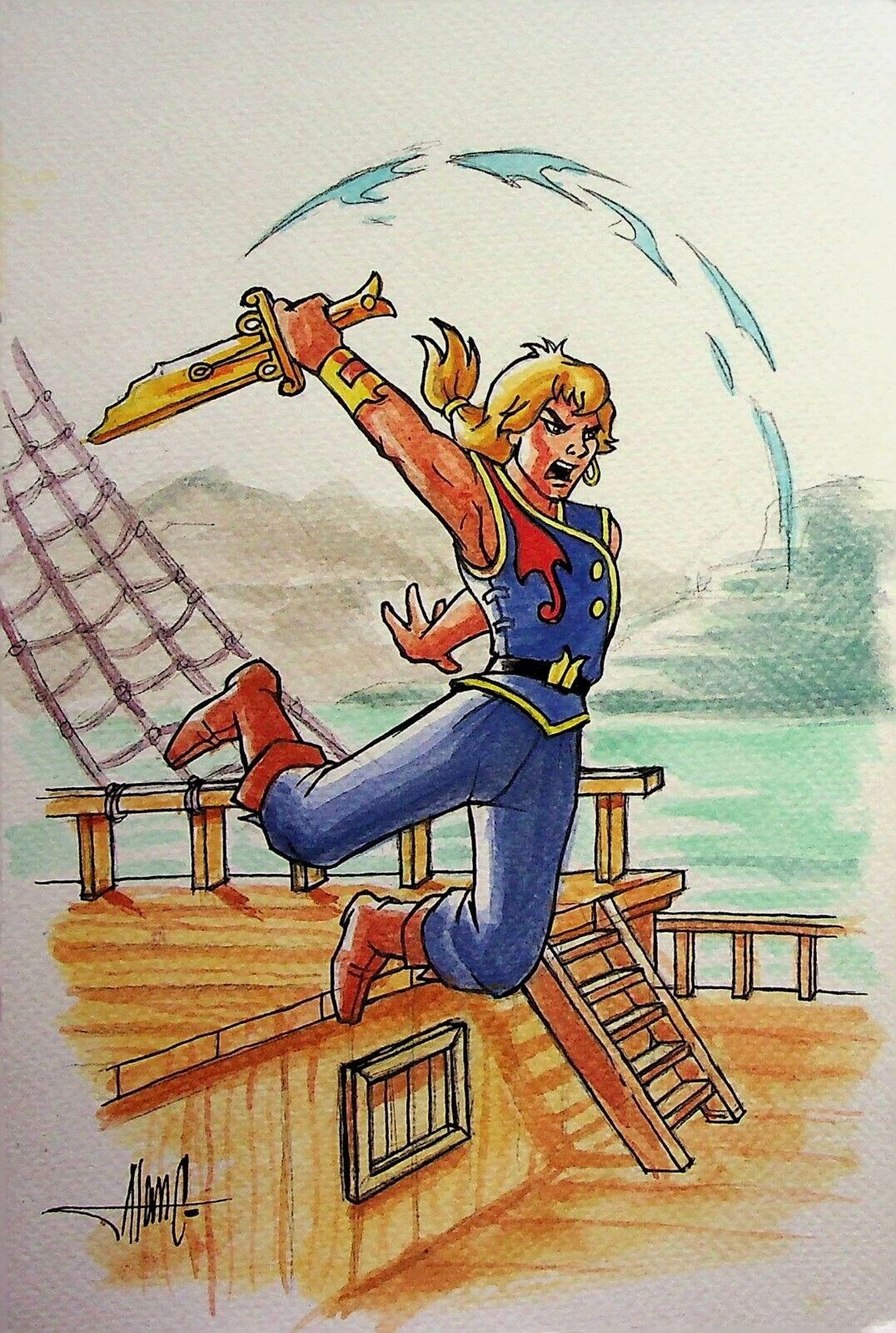 Ren in action, Pirates of Dark Water cartoon, in Arthur Chertowsky's ...