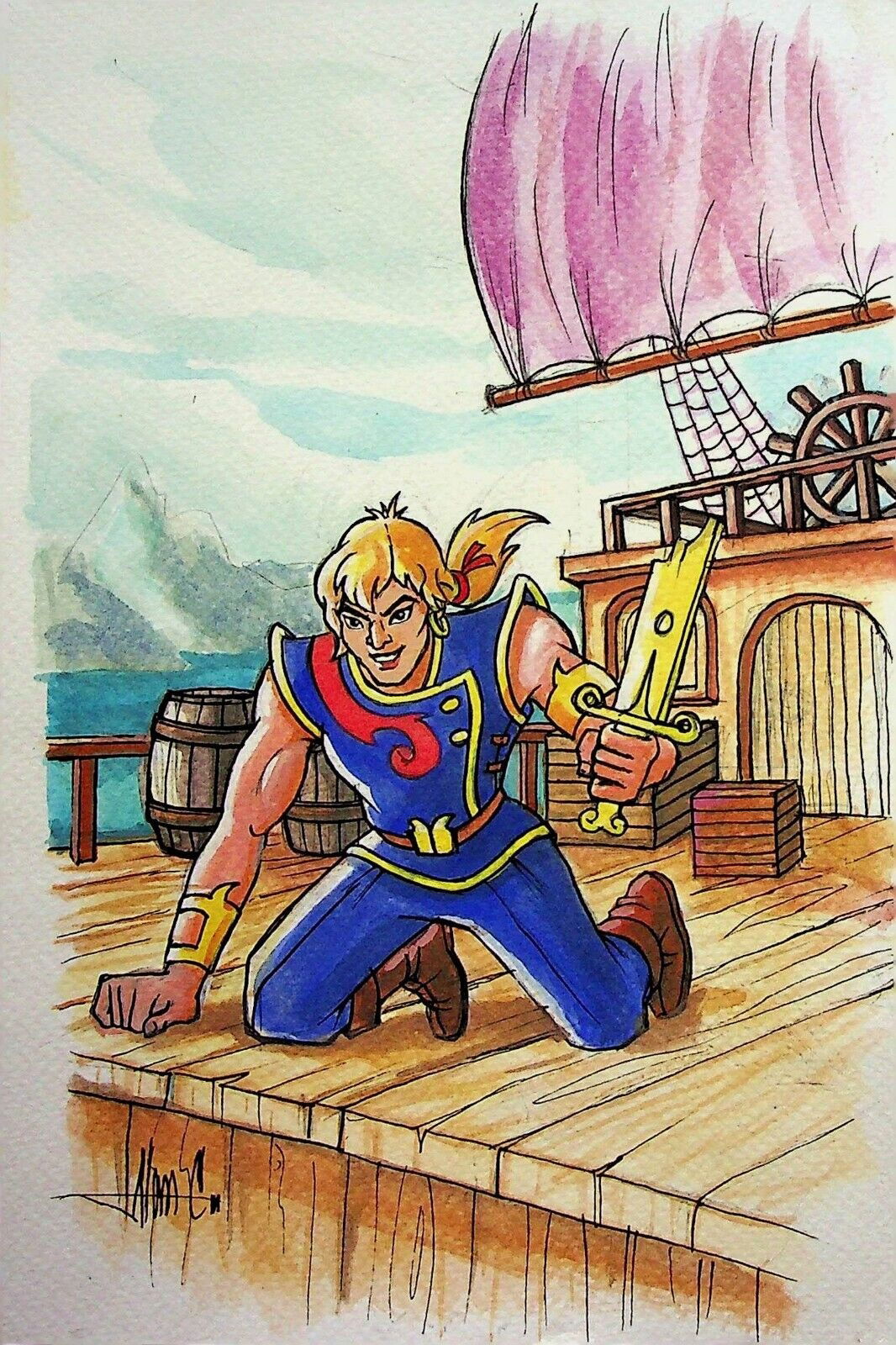 Ren on ship, Pirates of Dark Water cartoon, in Arthur Chertowsky's ...