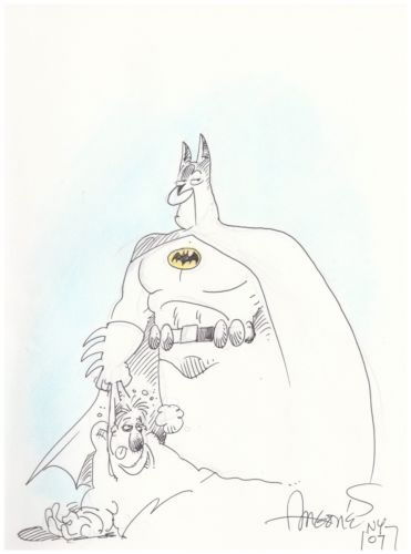 Sergio Aragones - Batman ***SOLD***, in Patrick Brooks's **SOLD** Comic Art  Gallery Room