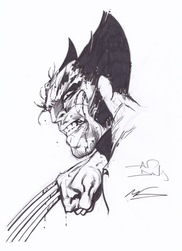 Savage Wolverine, in Javier Cuevas's Alan Davis Comic Art Gallery Room