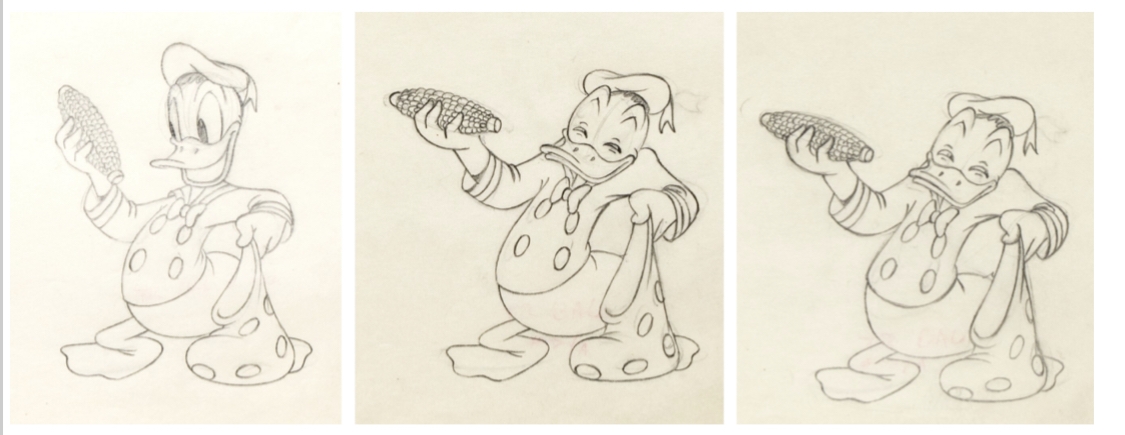 Timber Donald Duck Animation Drawing Sequence of 3 (Walt Disney, 1941), in  Roland Benton 's Disney Original Production Art : 1930s, 40s and 50s Comic  Art Gallery Room